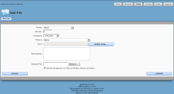 web2Project - Files module screen